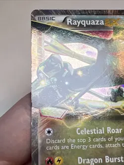 MP- Rayquaza EX 85/124 Holofoil Dragons Exalted AUTHENTIC Pokemon Card - Image 4