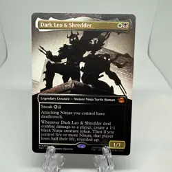 Dark Leo & Shredder X1 BORDERLESS -NM/M-Teenage Mutant Ninja Turtles - Image 1