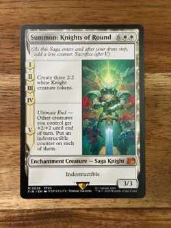 Final Fantasy Summon: Knights of Round Borderless MTG FIN 036 - Image 1