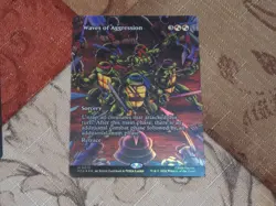 MTG Borderless FOIL Waves of Aggression x1 Mythic TMNT NM Low S&H - Image 1
