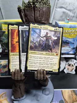 MTG LOTR Pack. Sauron, the Dark Lord, Aragon, the United, and Gandalf the White - Image 1