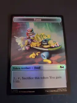 Foil Food/Ninja Turtle Spirit Token, TMNT TMT, MTG, NM Ninja Turtles - Image 1