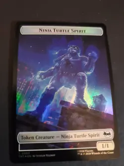 Foil Food/Ninja Turtle Spirit Token, TMNT TMT, MTG, NM Ninja Turtles - Image 2