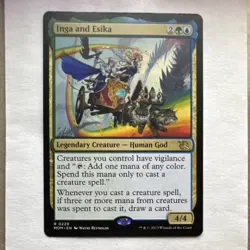 Inga and Esika - March of the Machine Rare Legendary Creature Blue Green 229 - Image 1