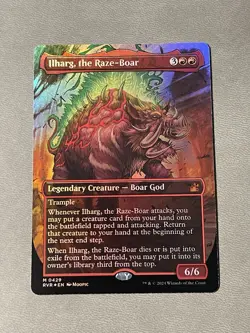 Ilharg, the Raze-Boar (Anime Borderless) FOIL MTG Ravnica Remastered NM - Image 1