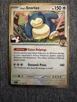 Hop's Snorlax Play! Stamp Cosmos HOLO Prize Pack Series 8 Promo Pokemon Card NM - Image 1