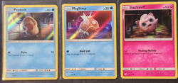 PSYDUCK/MAGIKARP/JIGGLYPUFF 3-CARD LOT 2019 Pokemon DETECTIVE PIKACHU Holo C - Image 1