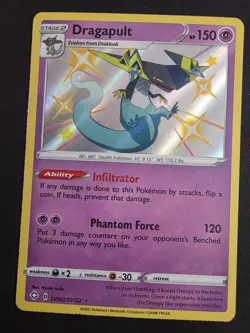 2021 POKEMON DRAGAPULT SV062 SHINING FATES SHINY VAULT HOLO RARE NM - Image 1