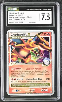 CGC 7.5 Charizard G LV.X 2009 Black Star Promos DP45 Holo Pokemon Card - Image 1