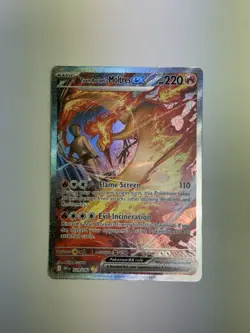 Pokemon TeamRocket's Moltres EX 229/182 Special Illustration Rare Sv10 PSA10mayb - Image 1