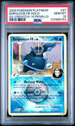 2009 POKEMON PLATINUM SUPREME VICTORS #27 EMPOLEON FB-HOLO PSA 10 - Image 1