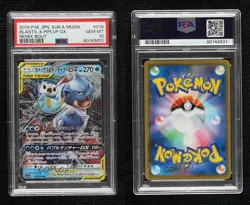 Blastoise & Piplup GX Japanese Pokemon Sun Moon Remix Bout (SM11a) PSA 10 GEM MT - Image 3