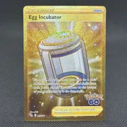 Egg Incubator Gold Trainer 087/078 Pokemon TCG SWSH Pokemon Go Gold Secret Rare - Image 1