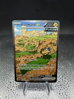 Pokemon TCG Iron Hands ex - 248/182 Paradox Rift Special Illustration Rare NM - Image 1
