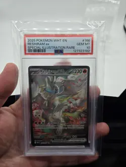 Reshiram EX 166/086 White Flare Illustration Rare PSA 10 Pokemon - Image 1