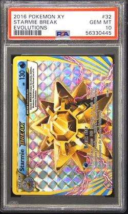 2016 POKEMON XY EVOLUTIONS #32 STARMIE BREAK PSA 10 - Image 1
