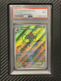 2023 PSA 9 Ivysaur #167 Illustration Rare Pokemon TCG Scarlet & Violet Mew 151 - Image 1