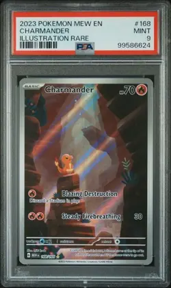 Charmander #168 - Pokemon Scarlet & Violet 151 Illustration Rare - PSA 9 - Image 1