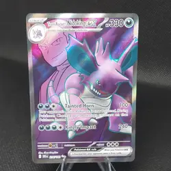 Ultra Rare Pokemon Team Rocket's Nidoking EX Destined Rivals 216/182 Holo - Image 1