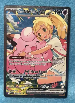 💖💖Lillie's Clefairy ex 280/217 Ascended Heroes Full Art Holo Pokemon TCG💖💖 - Image 1