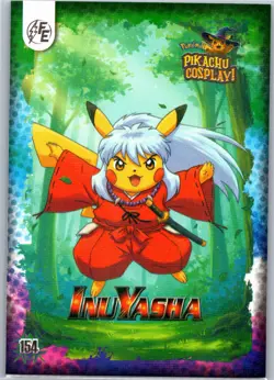InuYasha (Pikachu) #154 - Galaxy Holo - Electric Pikachu Cosplay - Pokemon NM - Image 1