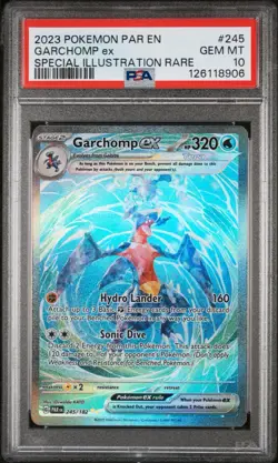 2023 POKEMON PAR EN-PARADOX RIFT SPECIAL ILLUSTRATION RARE GARCHOMP EX PSA 10 - Image 1