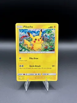 Pokemon: Pikachu #4/12 Confetti Holo McDonald's Promo 2018 LP/NM - Image 1