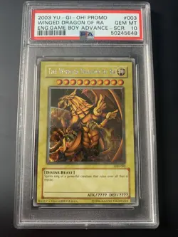 Yugioh PSA 10 Secret Rare GBI Winged Dragon of Ra Gem Mint - Image 1