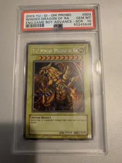 Yugioh PSA 10 Secret Rare GBI Winged Dragon of Ra Gem Mint - Image 3