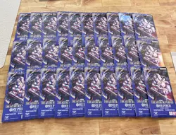 Lot of 30 One Piece OP-14 THE AZURE SEA’S SEVEN Sleeved Booster Packs In Hand - Image 1
