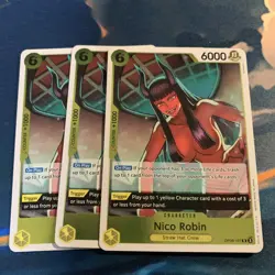 Nico Robin OP09-107 Rare One Piece TCG Playset of 3 - Image 1