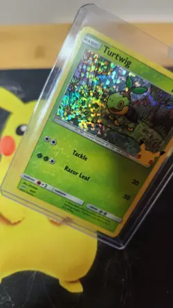 Turtwig HEAVY HOLO BLEED 4/25 2021 McDonald's 25th Anniversary Pokemon Card - Nm - Image 4