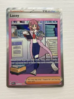 Pokemon TCG Trainer Lacey Prismatic Evolutions Holo Card 175/131 NM Condition - Image 1