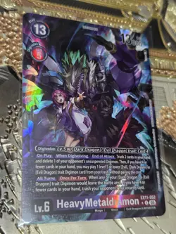 Digimon Card Game HeavyMetaldramon (Box Topper) Rare Dawn of Liberator EX11-052 - Image 1