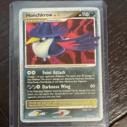 Pokemon Honchkrow LV.X Ultra Rare Holo Secret Wonders 132/132 2007 110 HP Card - Image 1