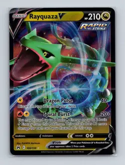 Rayquaza V 100 2023 Pokemon Crown Zenith Ultra Rare Card NM+ - Image 1