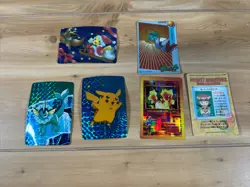 Vintage Japanese Bandai Vending Pokemon Holo Sticker Card! Christmas Pikachu ￼ - Image 1