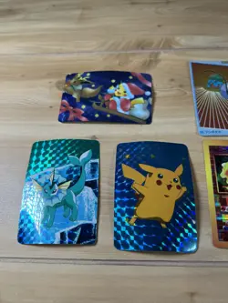 Vintage Japanese Bandai Vending Pokemon Holo Sticker Card! Christmas Pikachu ￼ - Image 3
