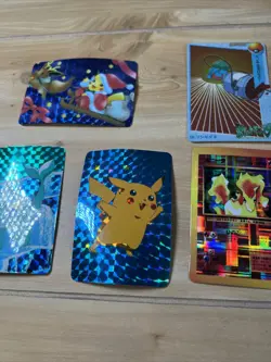 Vintage Japanese Bandai Vending Pokemon Holo Sticker Card! Christmas Pikachu ￼ - Image 5