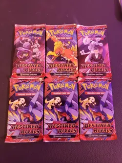 Pokemon Scarlet & Violet Destined Rivals 10 Card Packs Lot Of 6 Nice Look !! - Image 1