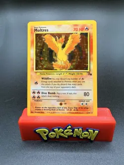 Moltres 12/62 Fossil Unlimited Vintage WOTC Pokemon Card TCG LP - Image 1