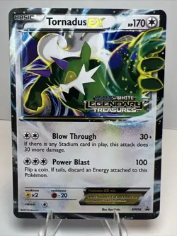 LP Tornadus EX BW96 Stamped Prerelease Black and White Promos Holo Pokemon Card - Image 1