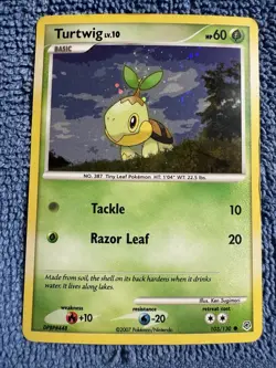 Pokemon Turtwig 103/130 League & Championship Cards Cosmos Holo 60 HP 2007 - Image 1