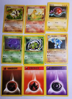 VINTAGE POKEMON CARD LOT OF 21 - BASE SET, FOSSIL, JUNGLE, SOME 1ST EDITION - Image 1