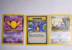 VINTAGE POKEMON CARD LOT OF 21 - BASE SET, FOSSIL, JUNGLE, SOME 1ST EDITION - Image 3