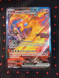 Pokemon TCG Team Rockets Moltres EX Destined Rivals Card 229/182 SIR Stamped - Image 1