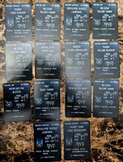 Adeptus Titanicus Warlord Weapon Card Lot - Laser Blasters, Volcano Cannon, Pow… - Image 1