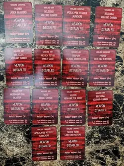 Adeptus Titanicus Warlord Weapon Card Lot - Laser Blasters, Volcano Cannon, Pow… - Image 2