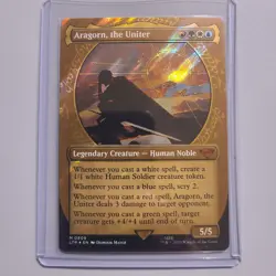 1x Aragorn, the Uniter, Showcase Art Foil 0317 LOTR, Magic MTG NM - Image 1