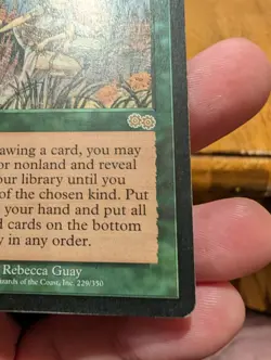 Magic: The Gathering Abundance Rare Urza's Saga Enchantment Green 1998 Rebecca … - Image 4